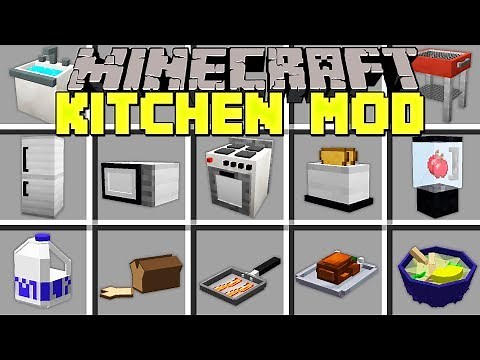 Minecraft KITCHEN MOD | CRAFT OVENS, MICROWAVES, BLENDERS, REFRIGERATORS & MORE! | Modded Mini-Game