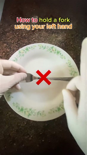How to hold a fork using your left hand POV. Comment what you want to see next #memes #funny #satire