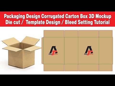 Corrugated carton / box Packaging Design die cut / Template tutorial on Adobe Illustrator 2024