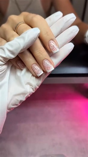 Pink Glitter French Ombre So Elegant Nails Tutorial