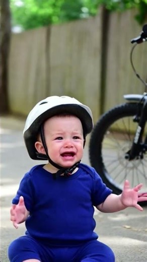 Oh No! Baby Got Hurt 🚲💔 | Cute Kids Story #baby #cute #crying