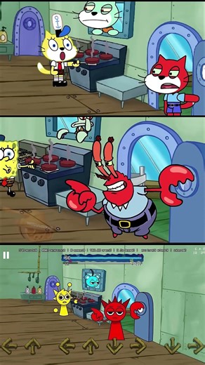 Funkin' Showdown: Scratch vs Sprunki in Krusty Karoling Remix! #fnf #spongebob #sprunki #scratch