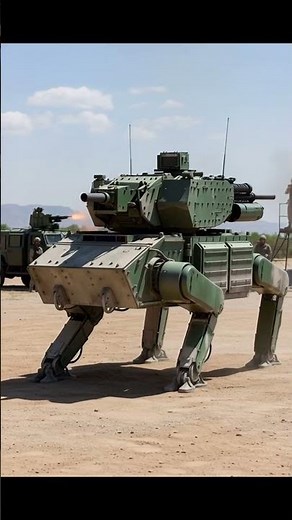 U S quad walker weapon in testing #fourleggedrobot #automatic #ai #4krobot #robotdogs