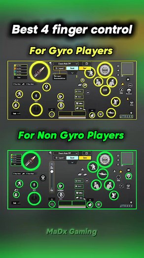 Best 4 finger control for gyro & non gyro players 😱 | MaDx