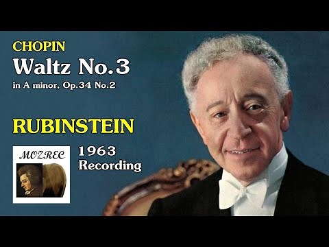 ショパン Chopin: ワルツ 第3番 イ短調 Waltz No. 3 Op. 34 No. 2/ルービンシュタイン Rubinstein 1963/レコード/高音質