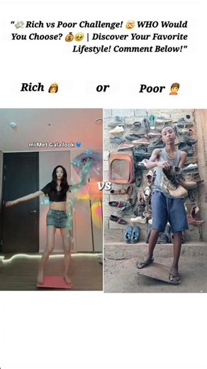 "💸 Rich vs Poor Challenge! WHO Would You Choose? | Discover Your Favorite Lifestyle! Comment Below!"