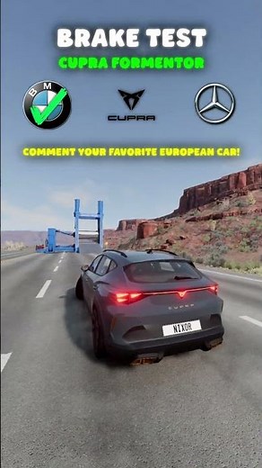 Brake Test with different European cars in BeamNG.drive