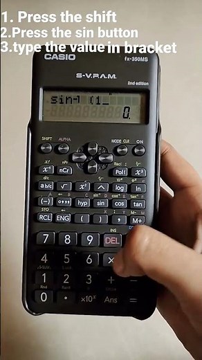 How to calculate inverse sin in scientific calculator #scintific #calculator #studenthacks