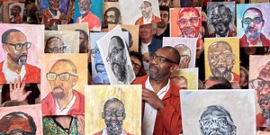 'Proud' Sir Lenny Henry on posing for Guinness World Record-breaking portrait painting