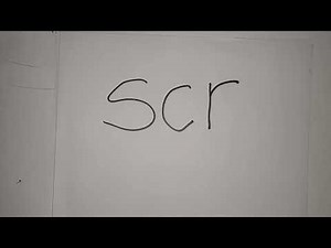 phonics: "scr" consonant blend