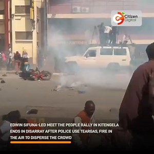 Edwin Sifuna-led meet the people rally in Kitengela ends in disarray after police use teargas, fire in the air to disrupt gathering | Citizen TV Kenya