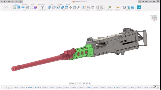3D打印勃朗宁M3模型