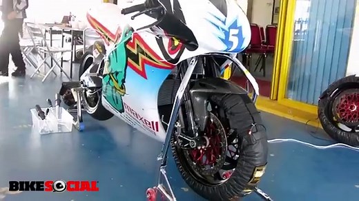Mugen Electric TT Zero bike being fired up!
