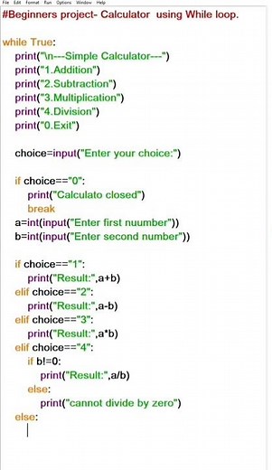 Python Calculator using While Loop 🔁 | Beginner Project #shorts #coding #programming #python