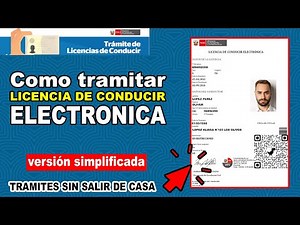 Como tramitar tu LICENCIA DE CONDUCIR ELECTRONICA | BREVETE ELECTRONICO | Version simplificada