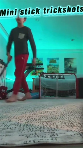 Mini hockey trick shots | subscribe so I can get 2k #hockeyplaying #trickshots #ministicks #nhl