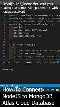 How To Connect NodeJS to MongoDB Atlas Cloud Database