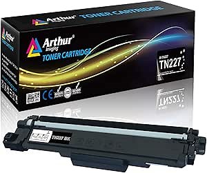 Arthur Imaging with CHIP Compatible Toner Cartridge Replacement for Brother Tn227 (Black, 1 Pack) (TN227BK)