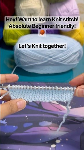 The only knitting stitch you need to start with🧶 #kniting #knittingbeginners #shorts