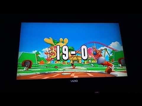 Mario Super Sluggers Birdo Bows (P1) VS Peach Monarchs (CPU) in Yoshi Park Day (2nd Part)