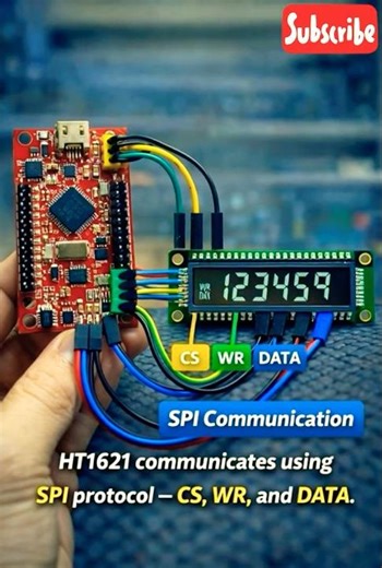 Nuvoton M031 + HT1621 LCD SPI Demo 🔥#embeddedsystems #lcd #coding