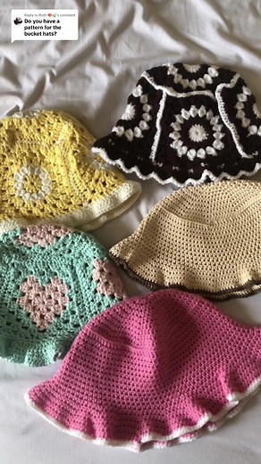 Crochet Bucket Hat Collection | Free Patterns by @brunaticality