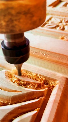 This isn't just a cut — it’s art in motion! Watch a CNC router carve a stunning 2.5D design that looks gallery-ready part 3 | Ishal CNC wood art | Facebook