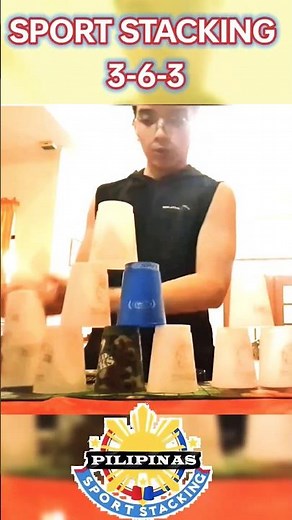 Speed of Cup Stacking: 3-6-3 in 2.123 Seconds! #sportstacking #speed #shorts