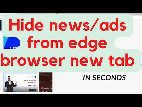 How to disable news from Edge browser New Tab