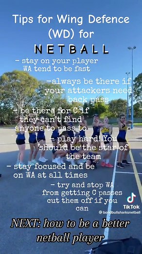 Top Tips for Wing Defence (WD) in Netball