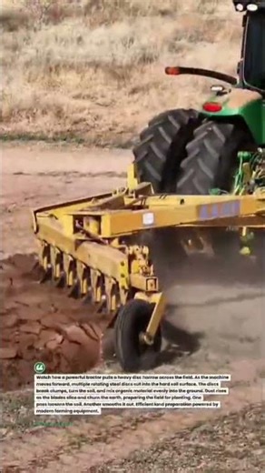 Tractor Disc Harrow Breaking Hard Soil Fast #Farming #Agriculture #Tractor
