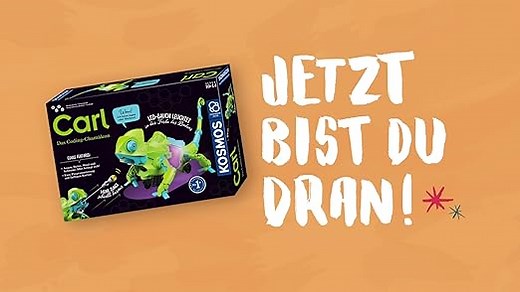 KOSMOS 621391 Carl - Das Coding-Chamäleon, Roboter-Chamäleon mit Farbwechsel-Effekt, Codieren für Kinder, Experimentierkasten ab 10 Jahre