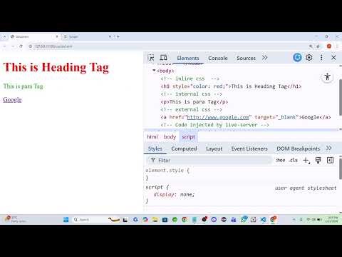 Day2-Types of CSS Explained | Inline vs Internal vs External CSS | Java Developers