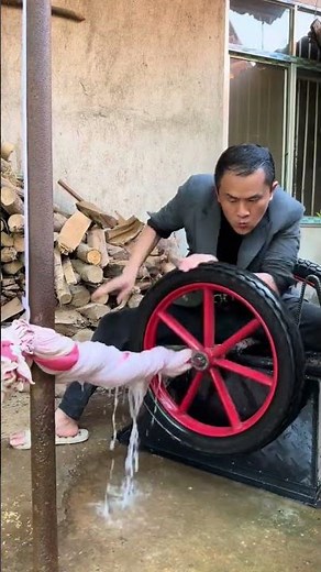 A method for quickly wringing out clothes