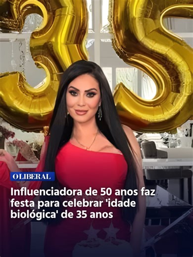 50 PORÉM 35 A apresentadora do programa “Beleza Extrema”, da Band Triângulo, Ana Paula Oliveira, completou 50 anos recentemente e, pela primeira vez, optou por não comemorar a sua idade com base na data de nascimento. Em seu último aniversário, a influenciadora decidiu apagar as velas com 15 anos a menos na vida, isso porque ela havia realizado um teste de idade biológica que deu o resultado de 35 anos para ela. Saiba mais em Oliberal.com 📝Victoria Rodrigues 📸CO Assessoria