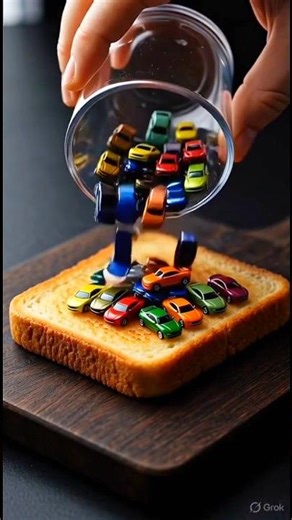 Wait For It… Mini Bugatti Cars Turn Into Spread! 🤯 #shorts