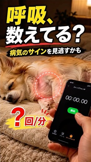 寝ている犬の呼吸数、何回から注意？病気のサインを見逃さないで #獣医師#犬 #犬の健康