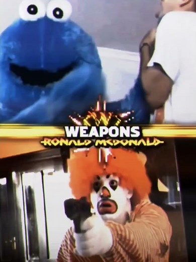Ronald mcdonald [rackaracka] vs cookie monster [rackaracka]