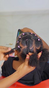 I made Adele this simple hairstyle for the week. If you can’t cornrow, try this. Anyone can do it. #fblifestyle #hairgoals #fyp #hair #kidshairstyles | Jasmine Royal