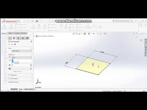 Solidworks tutorial | Basic 3 How to make a Cube in SolidWorks
