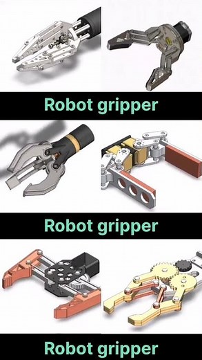 6 Best Robot Gripper Designs for Automation | Types of Mechanical Robot Claws and End #video #reels