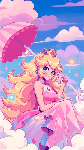 ▓ 𝙸 𝚝 𝚣 𝚊 𝚑 ▒ on Instagram: "Princess Peach #pixelart wallapaper. Mobile/desktop. Download link on my bio. Who is next? . . . #princesspeach #peach #mariobros #art #illustration #digitalart #retr #8bitart #nintendo #nintendo64 #nintendoswitch #n64 #gameboy #mariokartworld #nintendoswitch2"