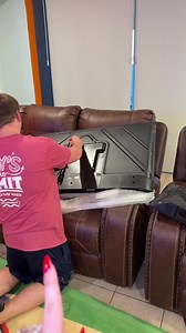 Kyle putting up new TVs for my siblings #sister #brother #support #caregiver #family