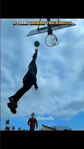 Normal Players vs GOD LEVEL Basketball Trickshots 🏀🔥 #shorts #trolldoodle #trickshots #basketball