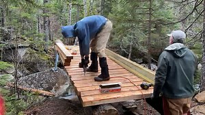 4.4K views · 75 reactions | The Wounded Warrior Bridge replacement project is in the final phases. This has been an amazing project so far. Marty would be so happy to see this transformation.  | Rangeley Lakes Trails Center | Facebook