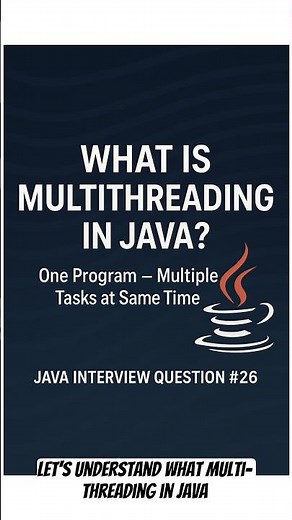 What Is Multithreading in Java? | Java Interview Concept Explained #coding