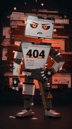 टूटे लिंक = 404 रोबोट का शिकार 💔 #error #robot #funny #github #skibiditoilet