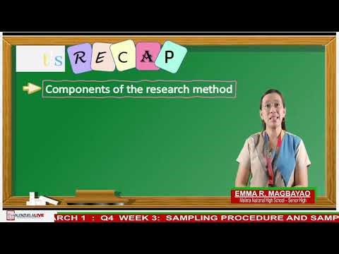 GRADE 11 PRACTICAL RESEARCH 1 (Q4 -W 3): SAMPLING PROCEDURE AND SAMPLE