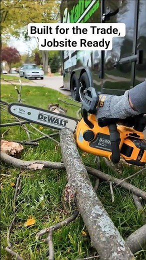 This thing surprised me. The DEWALT 60V chainsaw has serious power #dewalttough #dewaltpartner