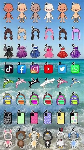 1,2,3,4,5,0,⭐ Select Your Favourite toca Boca like 💫🎀 #tocaboca #gacha #toca boca #youtubeshorts